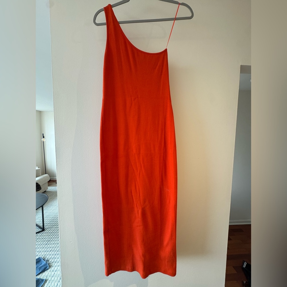 The Odder Side Asymmetrical Cotton Ribbed Body-con Dress